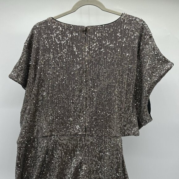 The Drop Padma Women's Plus Size 5X Pewter Sequin Cut-Out Midi Party Dress NWT - Picture 13 of 14